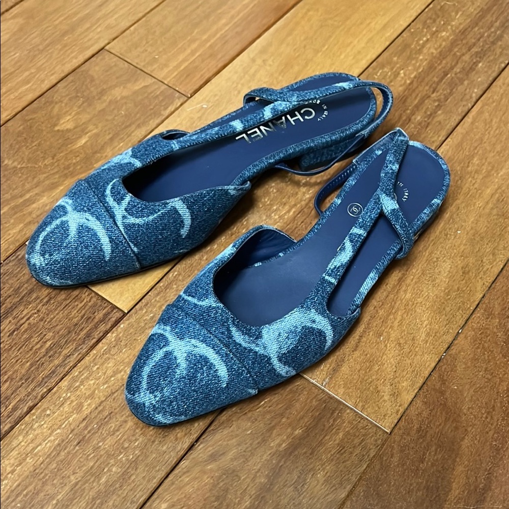 New CHANEL Coco Women's Slingback Shoes size 37